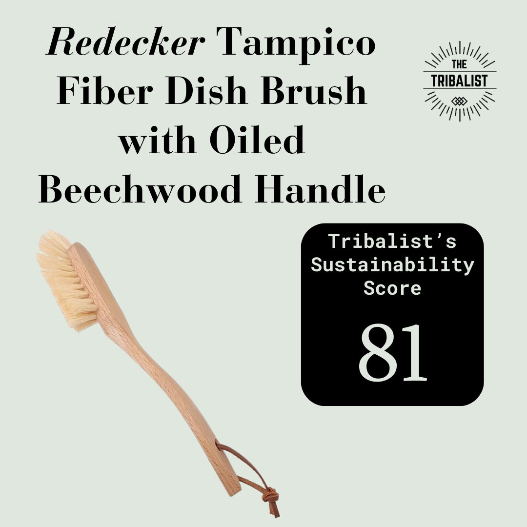 Redecker: Tampico Fiber Dish Brush with Oiled Beechwood Handle (10-3/8-Inches)