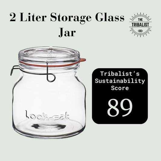 Eco-Friendly 2 Liter Storage Glass Jar