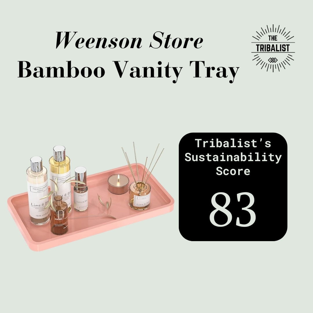 Weensen Store: Bathroom Vanity Tray for Countertop (11.81” L x 6.1” W x 0.79” H)