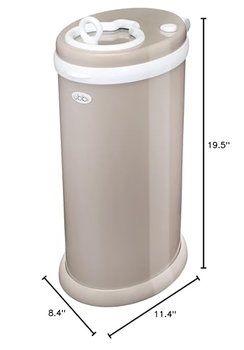 Ubbi Steel Diaper Pail, Odor Locking, No Special Bag Required, Award-Winning, Registry Must-Have, White - The Tribalist