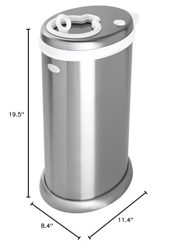 Ubbi Steel Diaper Pail, Odor Locking, No Special Bag Required, Award-Winning, Registry Must-Have, White - The Tribalist