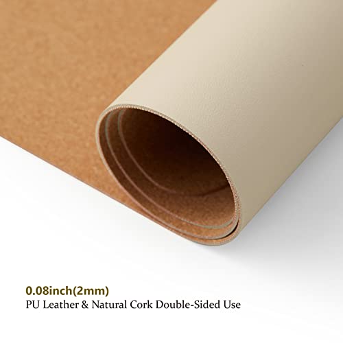 HOMIEAZICOZI: Dual - Sided Cork and Premium PU Leather Desk Mat - The Tribalist