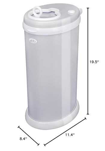 Ubbi Steel Diaper Pail, Odor Locking, No Special Bag Required, Award-Winning, Registry Must-Have, White - The Tribalist