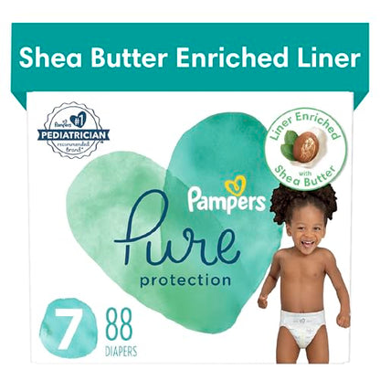 Pampers Pure Protection Diapers - Size 1, 198 Count, Hypoallergenic Premium Disposable Baby Diapers - The Tribalist