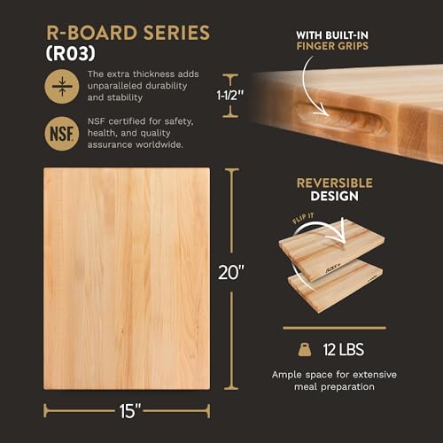 The Tribalist - John Boos: Maple Wood Rectangular Charcuterie Reversible Cutting Board