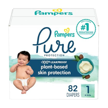 Pampers Pure Protection Diapers - Size 1, 198 Count, Hypoallergenic Premium Disposable Baby Diapers - The Tribalist