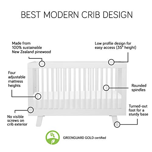 Babyletto: Hudson 3 - in - 1 Convertible Crib with Toddler Bed Conversion Kit | GREENGUARD GOLD Certified - The Tribalist