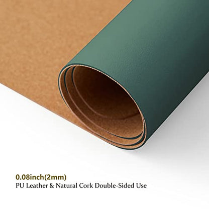 HOMIEAZICOZI: Dual - Sided Cork and Premium PU Leather Desk Mat - The Tribalist