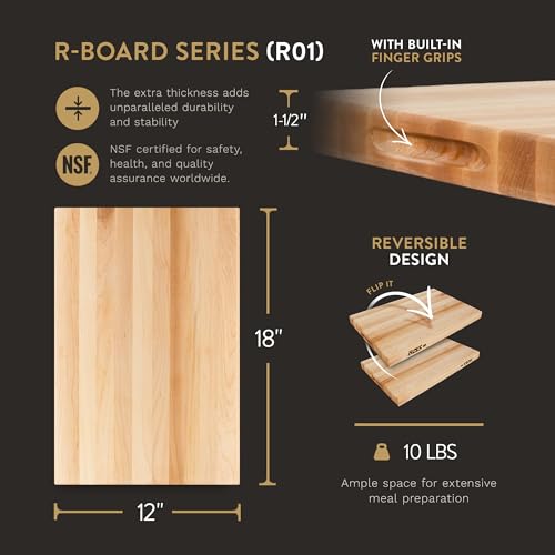 The Tribalist - John Boos: Maple Wood Rectangular Charcuterie Reversible Cutting Board