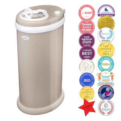 Ubbi Steel Diaper Pail, Odor Locking, No Special Bag Required, Award-Winning, Registry Must-Have, White - The Tribalist