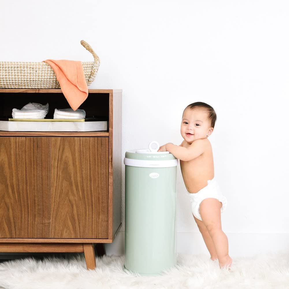 Ubbi Steel Diaper Pail, Odor Locking, No Special Bag Required, Award-Winning, Registry Must-Have, White - The Tribalist