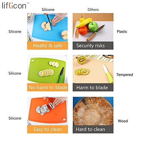 liflicon: 100% Food Grade Thick Silicone Cutting Board (12.6'' x 9.1'') - The Tribalist