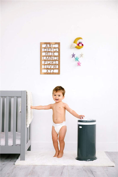 Ubbi Steel Diaper Pail, Odor Locking, No Special Bag Required, Award-Winning, Registry Must-Have, White - The Tribalist