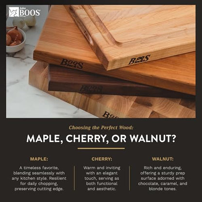 The Tribalist - John Boos: Maple Wood Rectangular Charcuterie Reversible Cutting Board