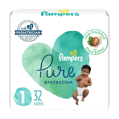 Pampers Pure Protection Diapers - Size 1, 198 Count, Hypoallergenic Premium Disposable Baby Diapers - The Tribalist