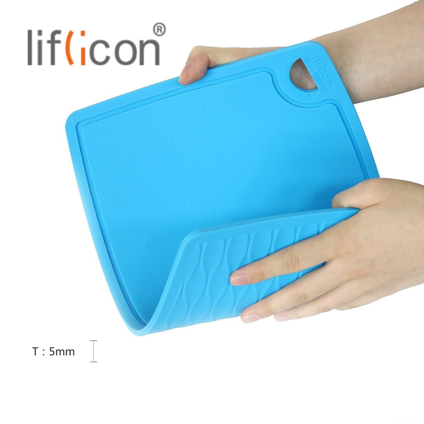 liflicon: 100% Food Grade Thick Silicone Cutting Board (12.6'' x 9.1'') - The Tribalist