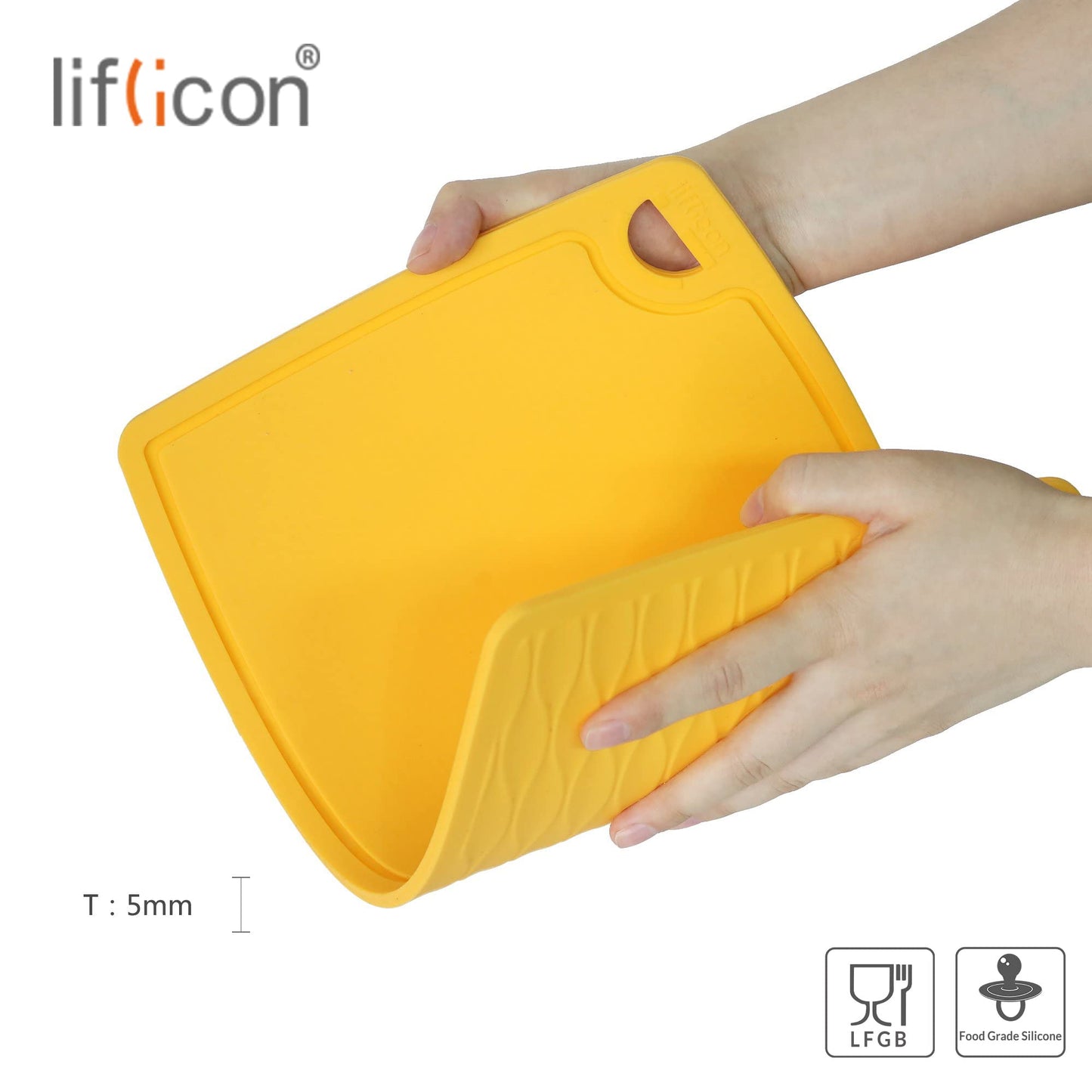 liflicon: 100% Food Grade Thick Silicone Cutting Board (12.6'' x 9.1'') - The Tribalist