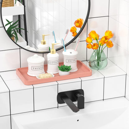 Weensen Store: Bathroom Vanity Tray for Countertop (11.81” L x 6.1” W x 0.79” H)