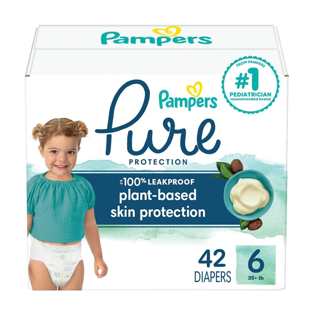 Pampers Pure Protection Diapers - Size 1, 198 Count, Hypoallergenic Premium Disposable Baby Diapers - The Tribalist