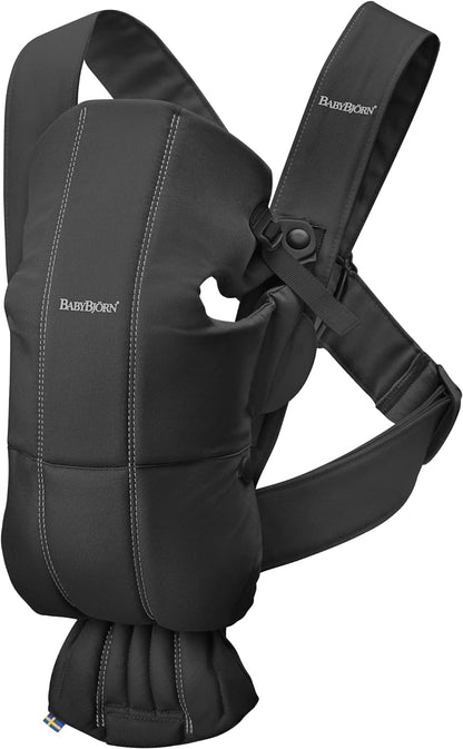 BabyBjörn Baby Carrier Mini, Cotton, Black - The Tribalist