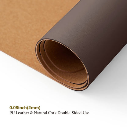 HOMIEAZICOZI: Dual - Sided Cork and Premium PU Leather Desk Mat - The Tribalist