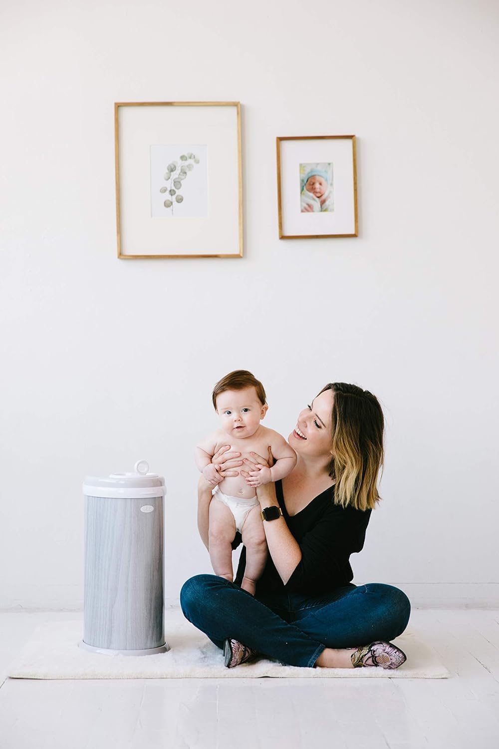 Ubbi Steel Diaper Pail, Odor Locking, No Special Bag Required, Award-Winning, Registry Must-Have, White - The Tribalist