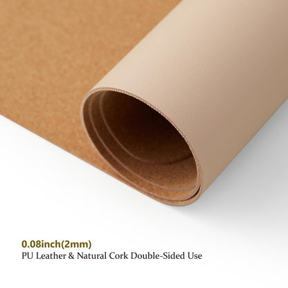 HOMIEAZICOZI: Dual - Sided Cork and Premium PU Leather Desk Mat - The Tribalist