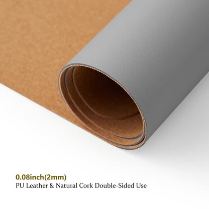 HOMIEAZICOZI: Dual - Sided Cork and Premium PU Leather Desk Mat - The Tribalist