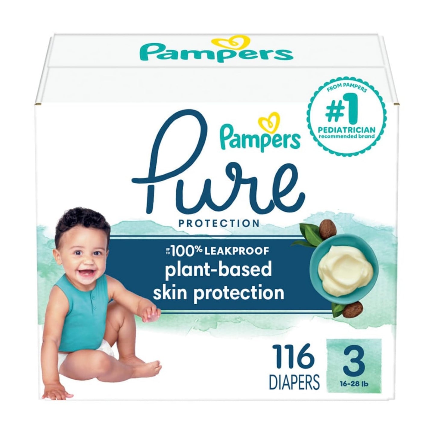 Pampers Pure Protection Diapers - Size 1, 198 Count, Hypoallergenic Premium Disposable Baby Diapers - The Tribalist