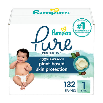 Pampers Pure Protection Diapers - Size 1, 198 Count, Hypoallergenic Premium Disposable Baby Diapers - The Tribalist