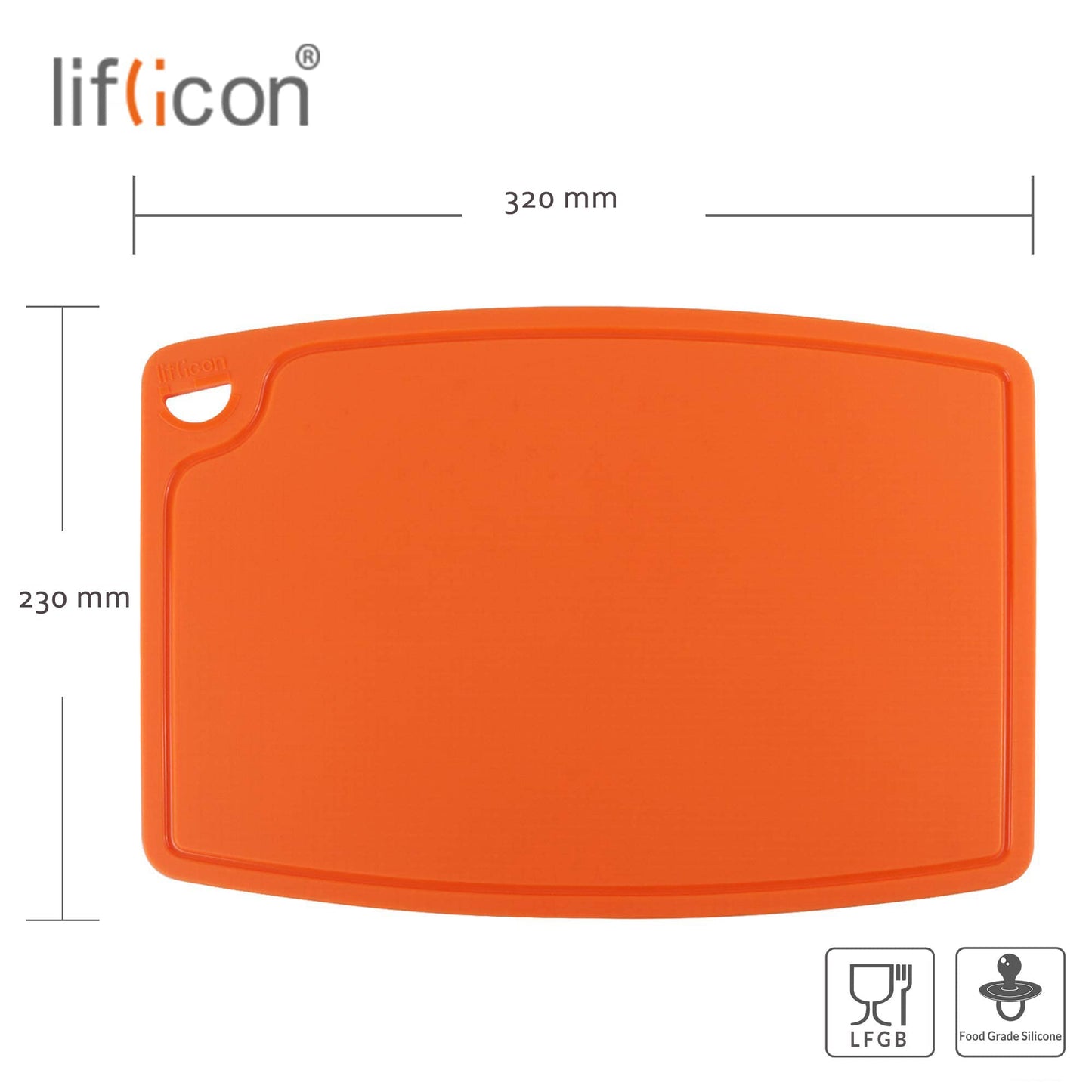 liflicon: 100% Food Grade Thick Silicone Cutting Board (12.6'' x 9.1'') - The Tribalist