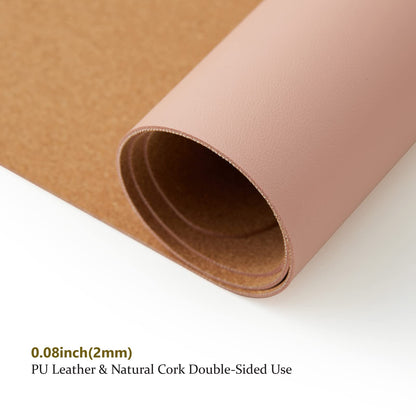 HOMIEAZICOZI: Dual - Sided Cork and Premium PU Leather Desk Mat - The Tribalist