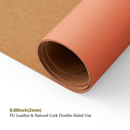 HOMIEAZICOZI: Dual - Sided Cork and Premium PU Leather Desk Mat - The Tribalist