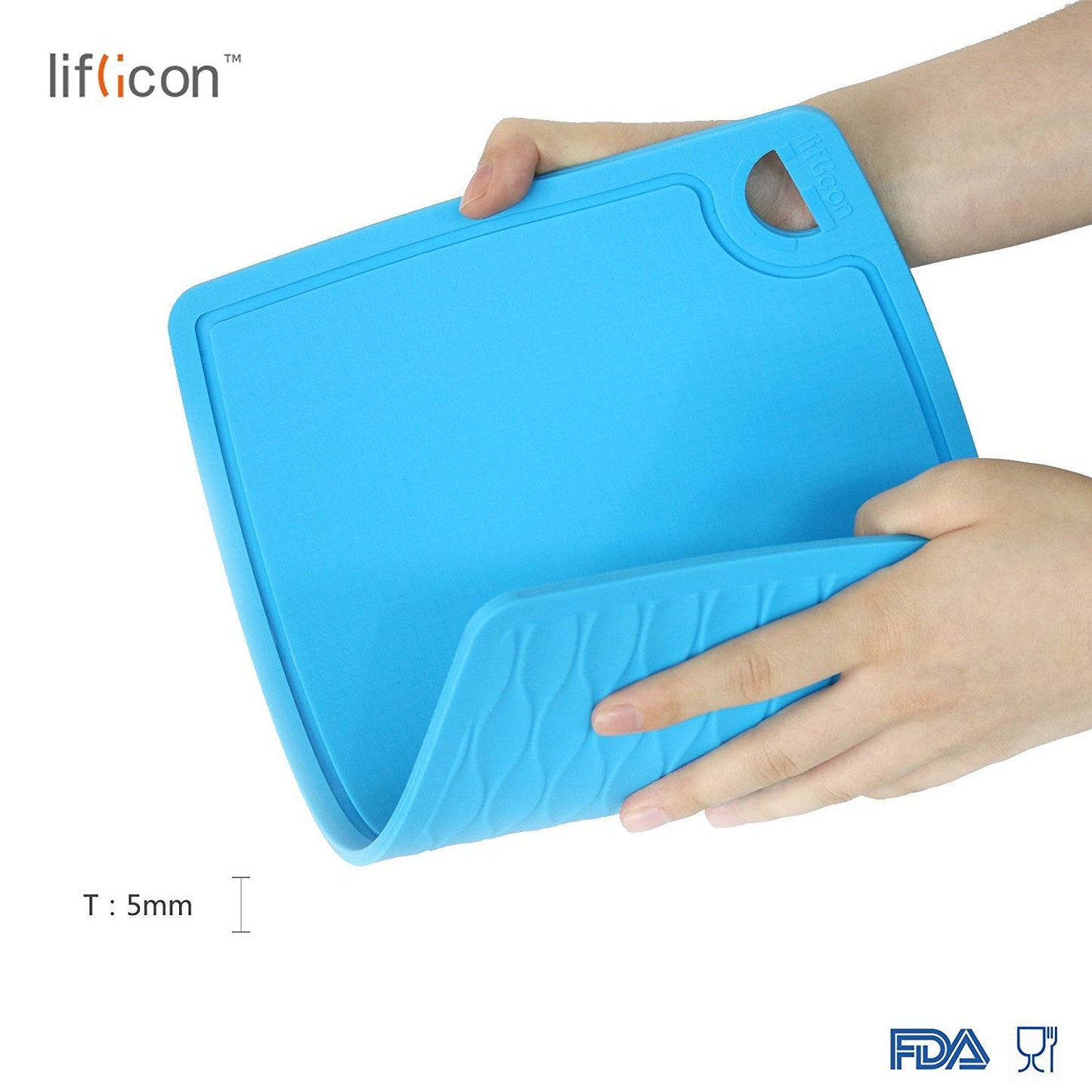 liflicon: 100% Food Grade Thick Silicone Cutting Board (12.6'' x 9.1'') - The Tribalist