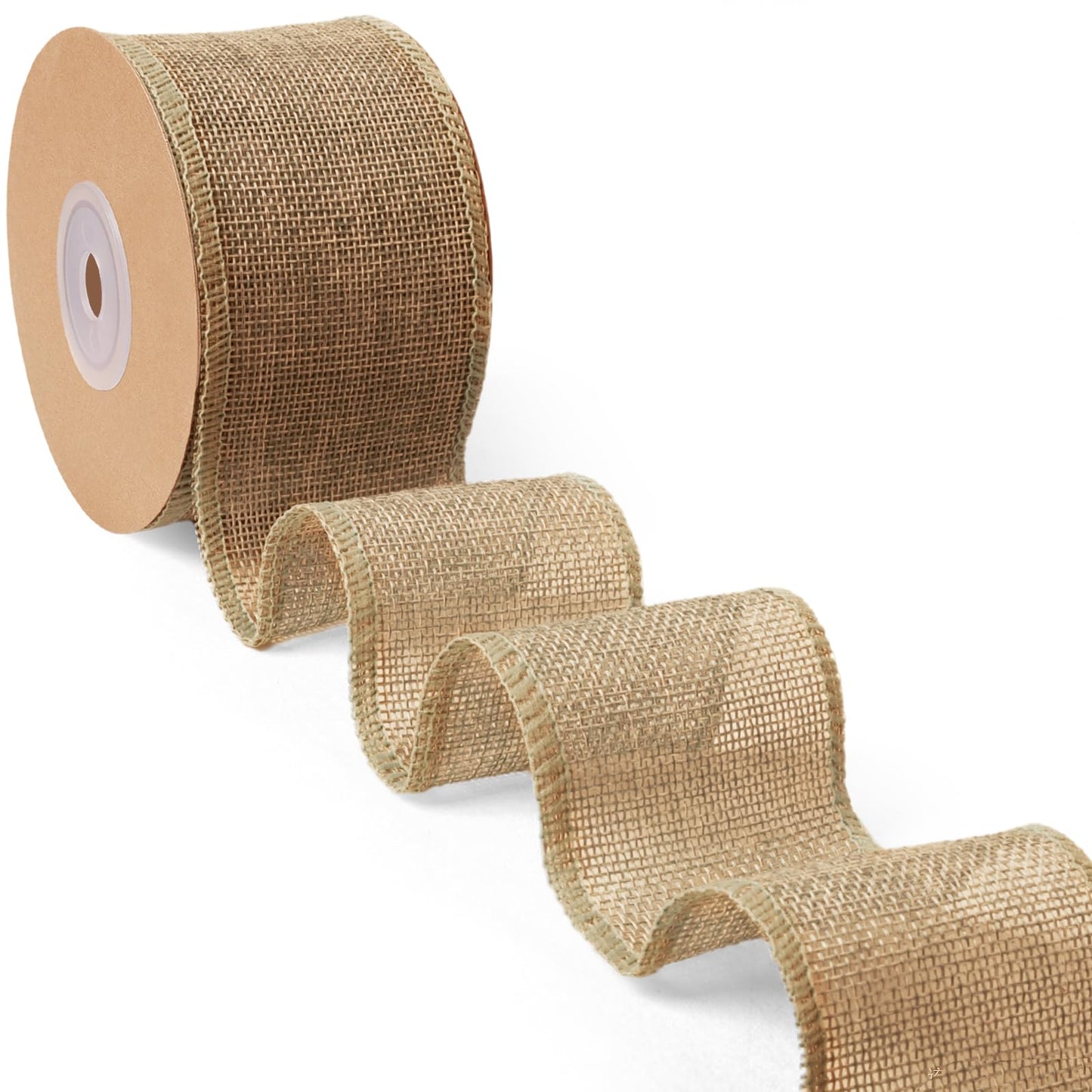 LaRibbons: 12-Yard Extended Burlap Ribbon Roll – Rustic Wired-Edge Ribbon for Crafts & Decorations