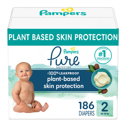 Pampers Pure Protection Diapers - Size 1, 198 Count, Hypoallergenic Premium Disposable Baby Diapers - The Tribalist