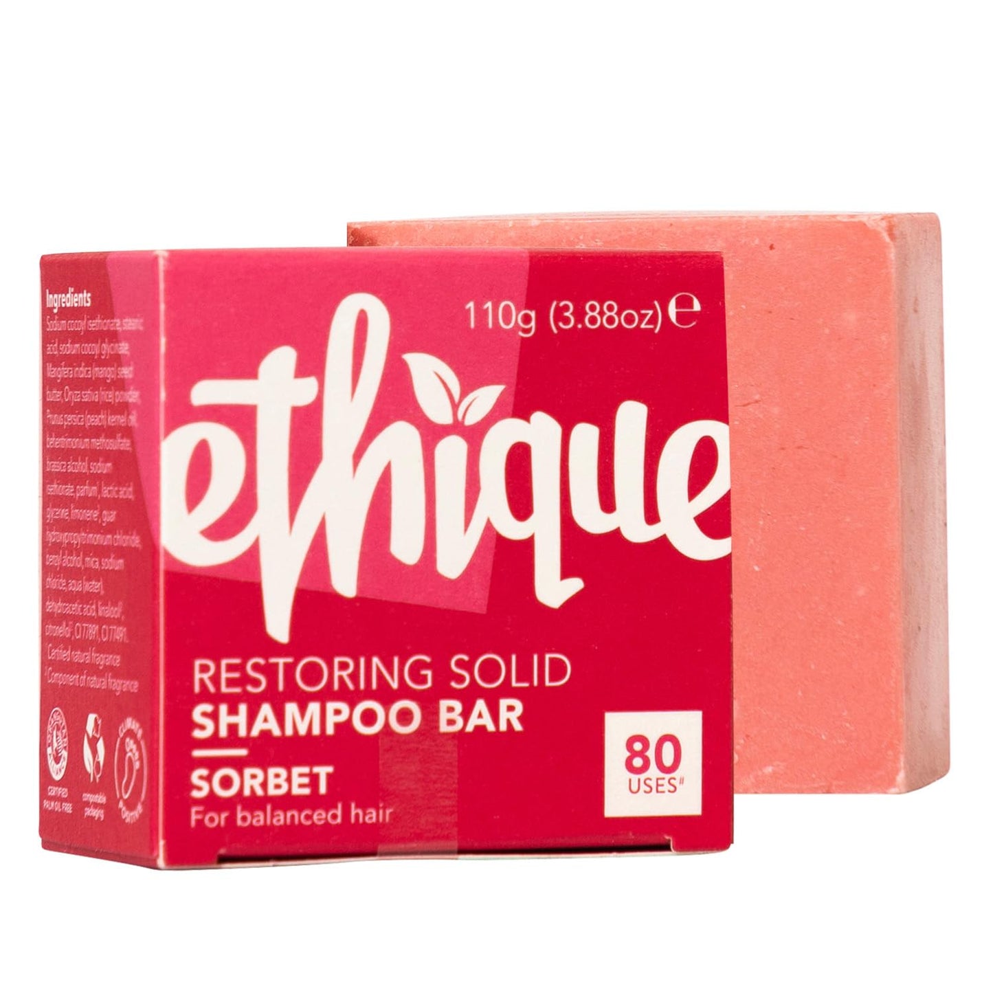 Ethique: Vegan Shampoo Bar - Curl Defining, Solid, Sulfate Free (80+ washes)