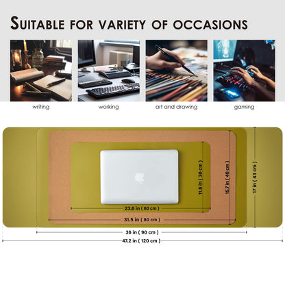 HOMIEAZICOZI: Dual - Sided Cork and Premium PU Leather Desk Mat - The Tribalist