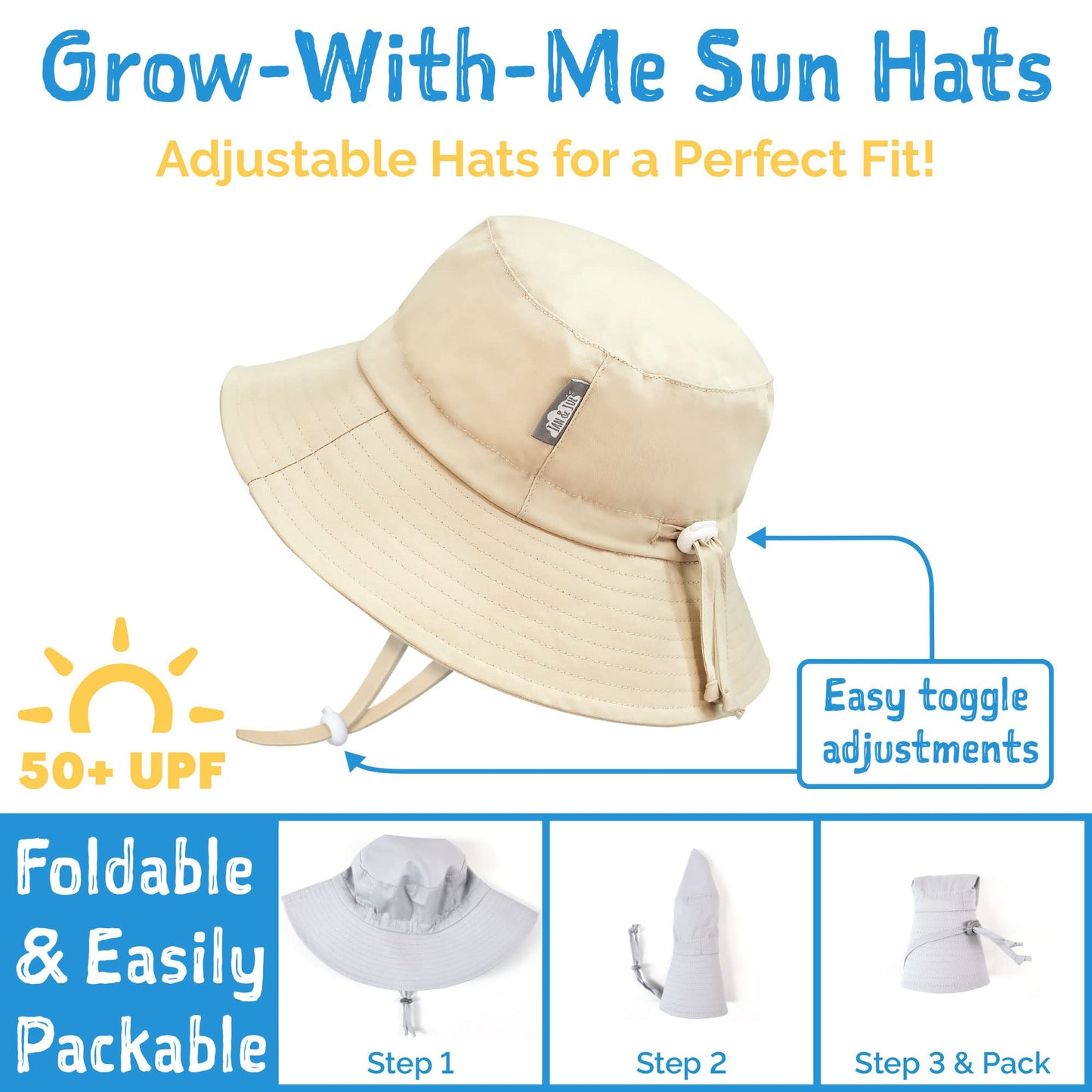 The Tribalist - JAN & JUL Grow-with-Me Cotton Bucket Sun-Hat for Baby and Kids