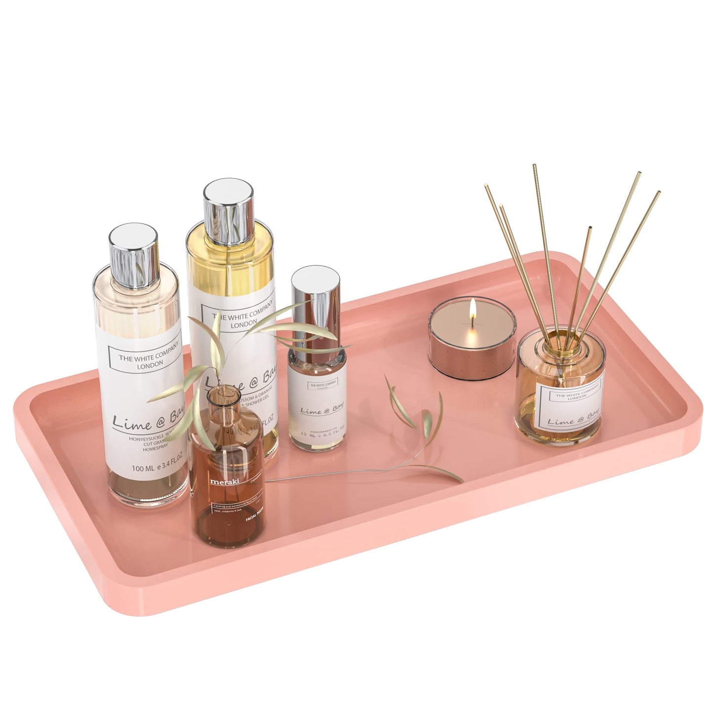 Weensen Store: Bathroom Vanity Tray for Countertop (11.81” L x 6.1” W x 0.79” H)