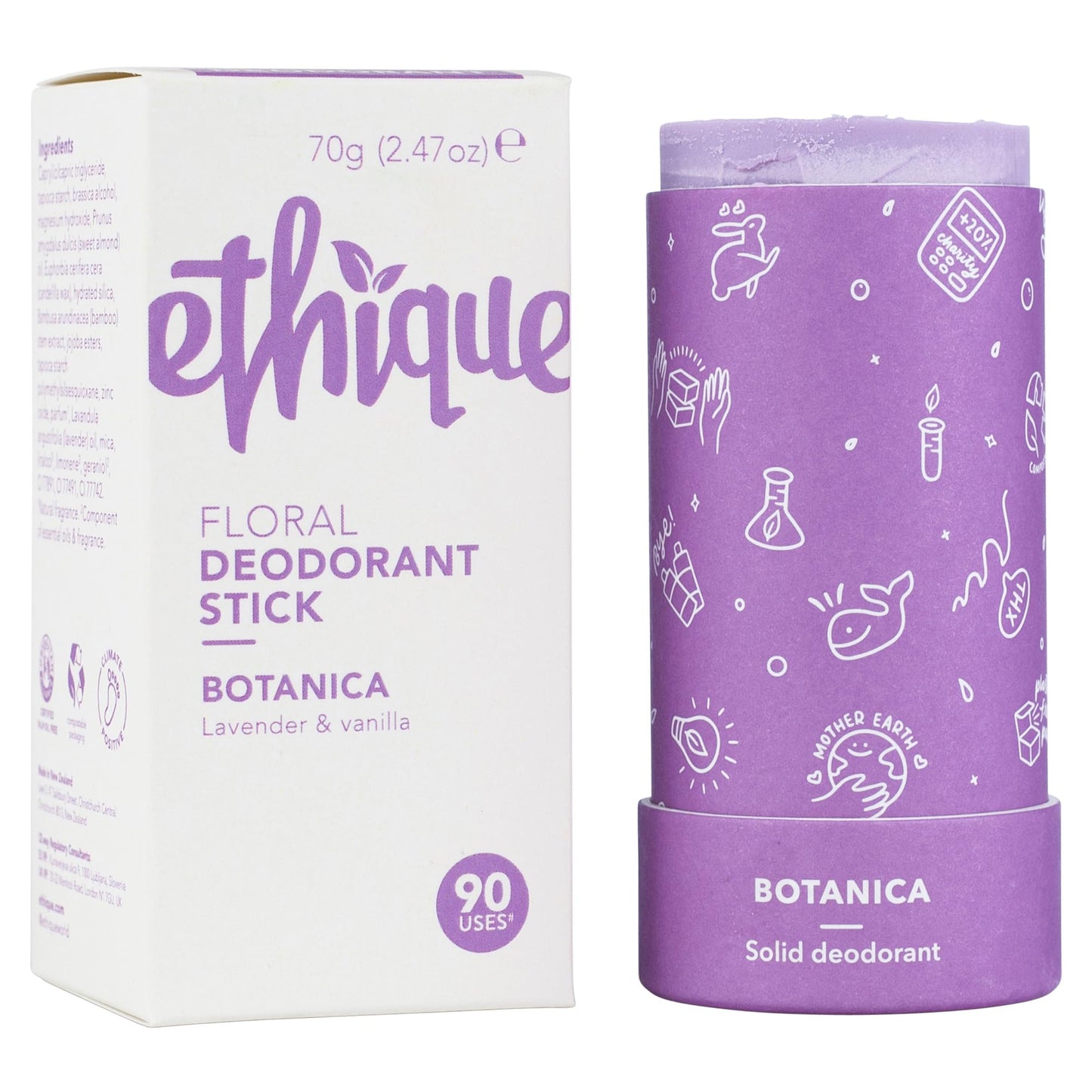 Ethique Botanica: Aluminum-Free Deodorant Stick for Men & Women