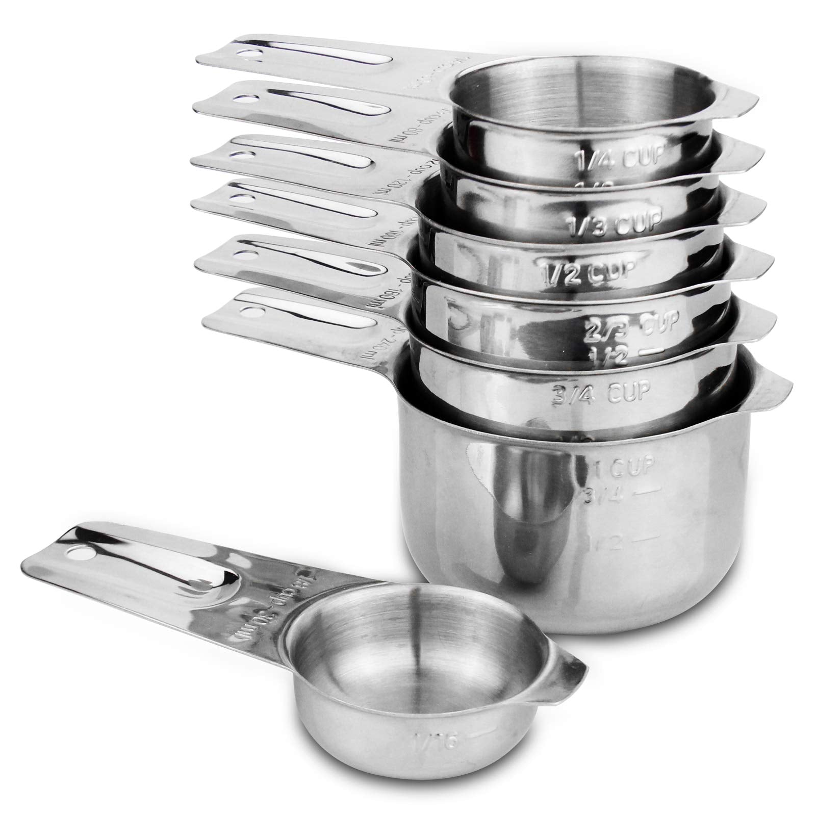 ALLWIN - HOUSEWARE: 13 - piece Measuring Cups and Spoons Set, 18/8 Stainless Steel, Ergonomic Handle with Ring Connector - The Tribalist