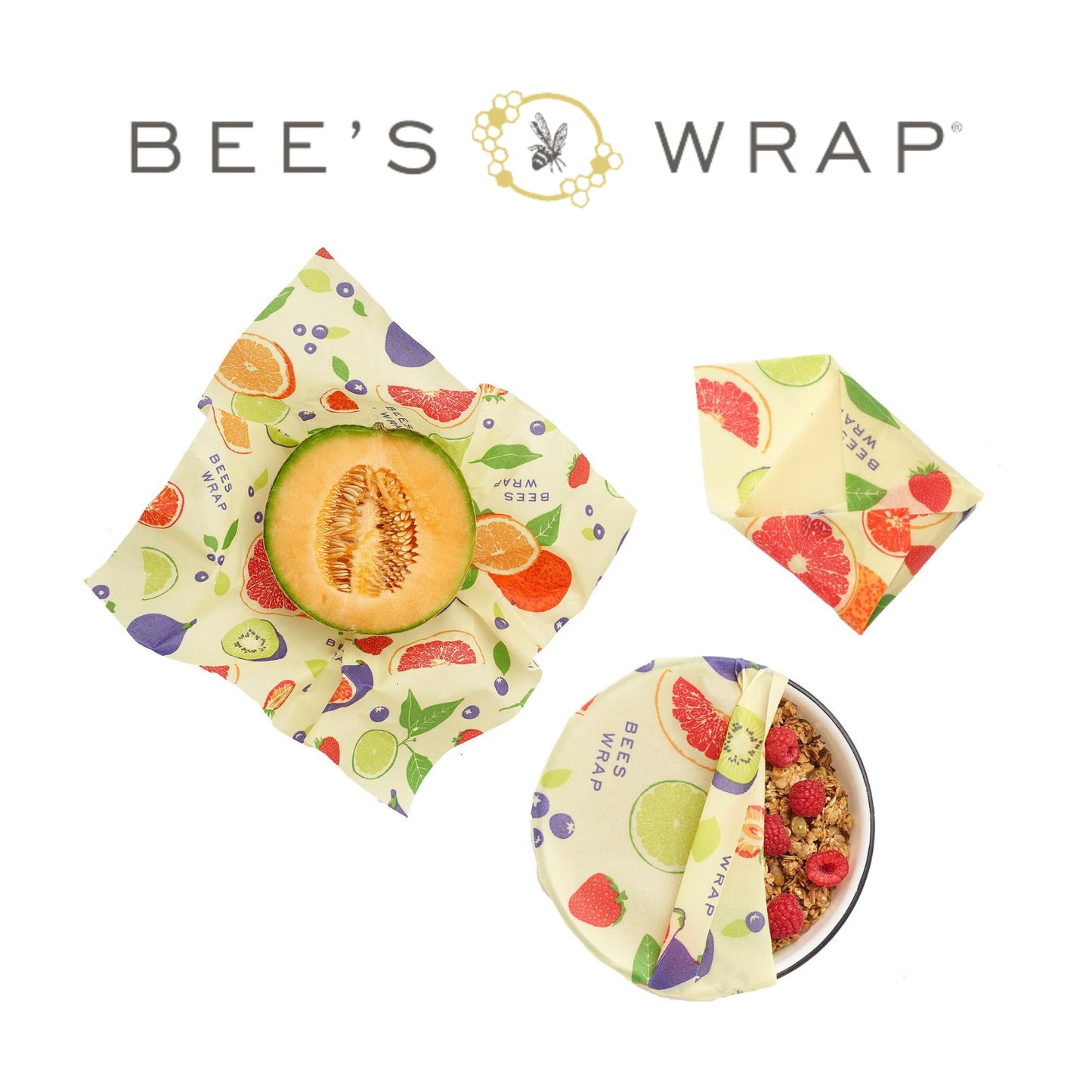 Bee's Wrap Fun Design Reusable Beeswax Food Wraps, 3 Pack - The Tribalist