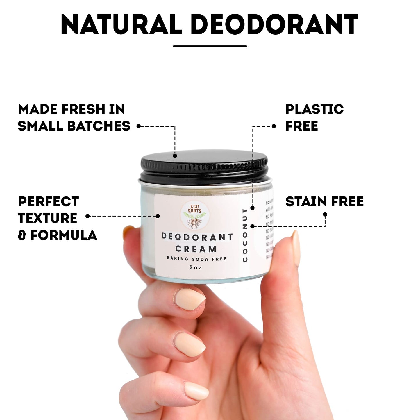 ECO ROOTS: Organic Deodorant Cream, Non Aluminum, for Men & Women - The Tribalist