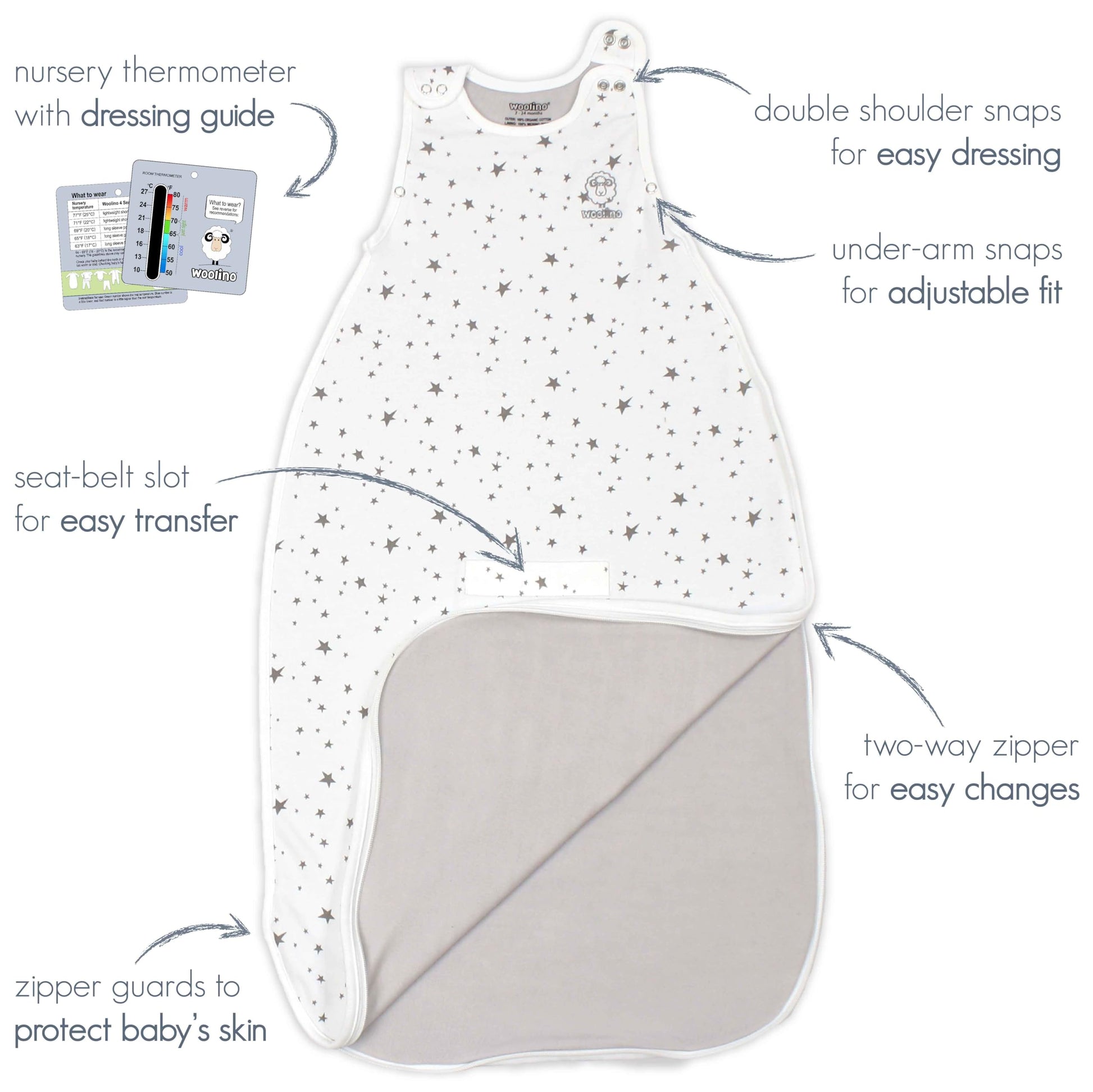 The Tribalist - Woolino: 100% Natural 4 Season Ultimate Baby Sleep Bag