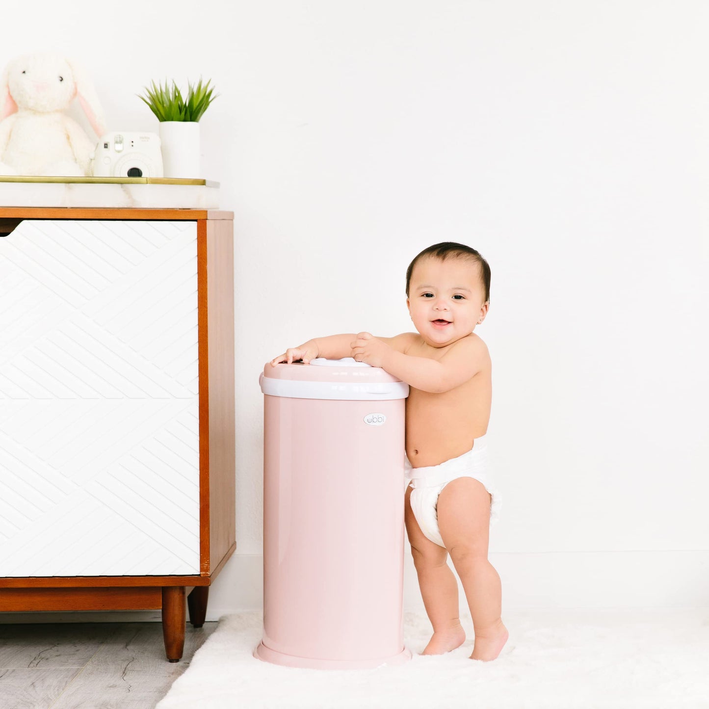 Ubbi Steel Diaper Pail, Odor Locking, No Special Bag Required, Award-Winning, Registry Must-Have, White - The Tribalist