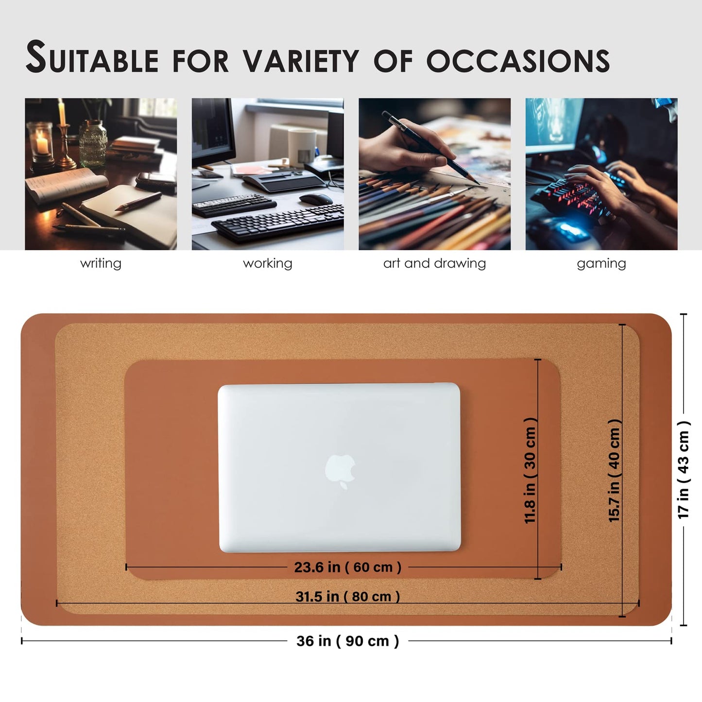 HOMIEAZICOZI: Dual - Sided Cork and Premium PU Leather Desk Mat - The Tribalist