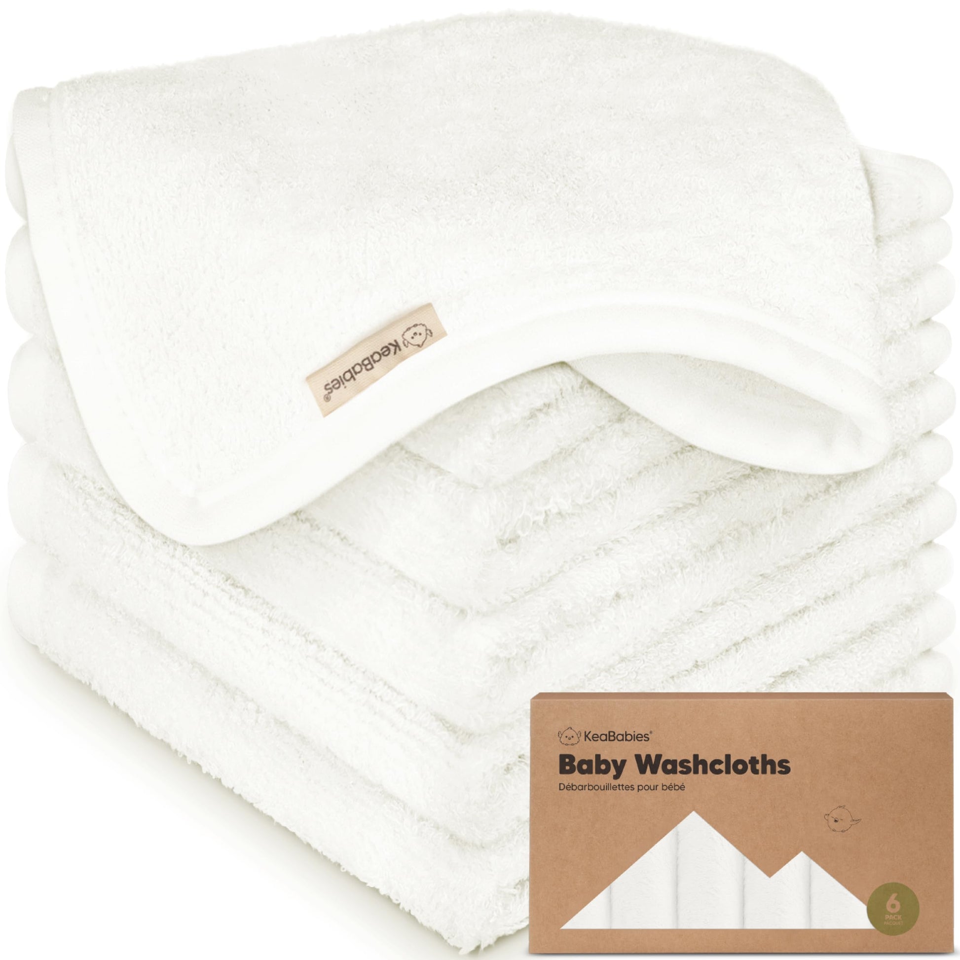 The Tribalist 6-Pack Baby Washcloths - Soft Viscose Derived from Bamboo Washcloth, Baby Wash Cloths for Newborn, Kids