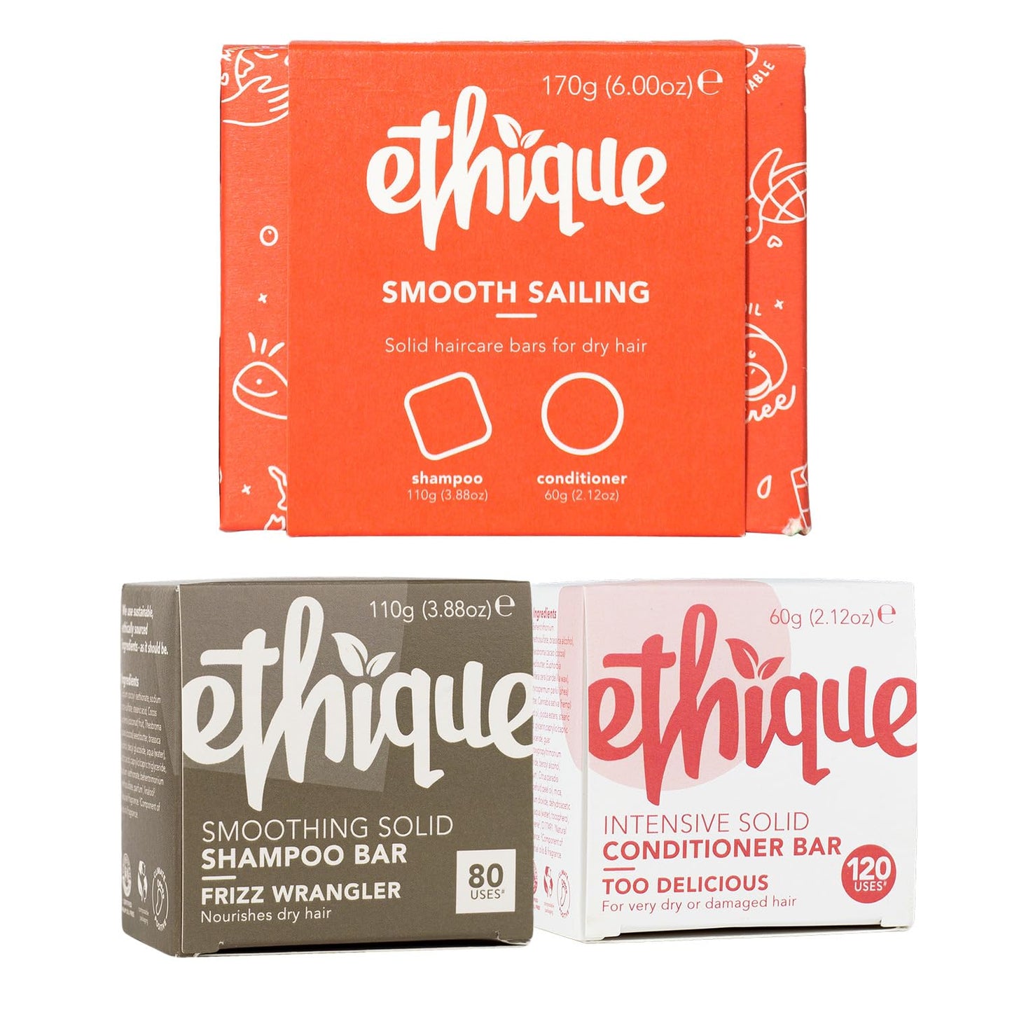 Ethique: Vegan Shampoo Bar - Curl Defining, Solid, Sulfate Free (80+ washes)