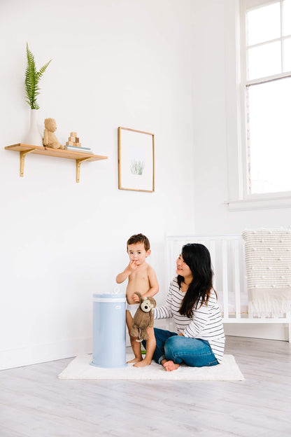 Ubbi Steel Diaper Pail, Odor Locking, No Special Bag Required, Award-Winning, Registry Must-Have, White - The Tribalist